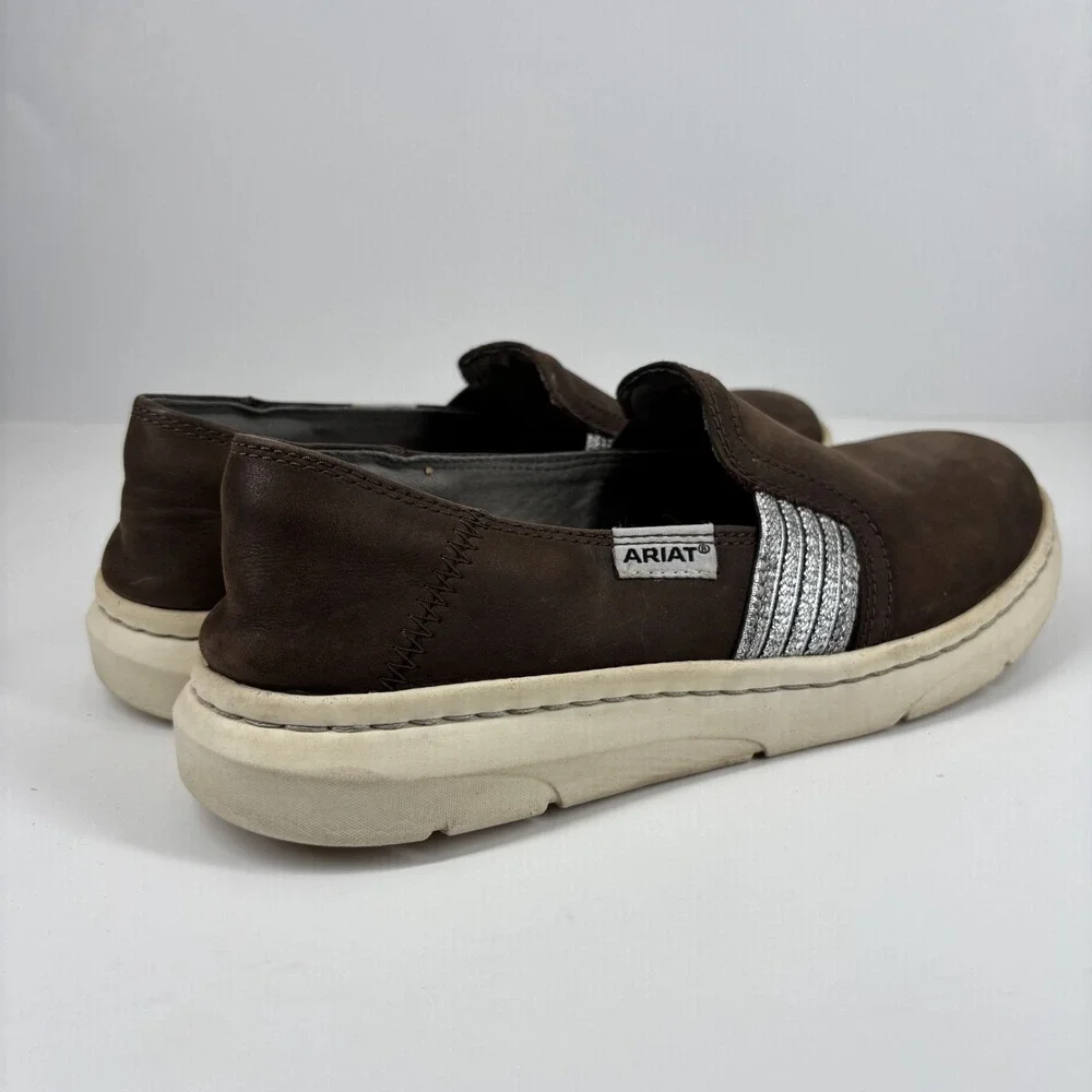 Ariat Ryder Cruiser Women's US 9B Palm/Brown Leather Comfort Slip-On Loafer Shoe